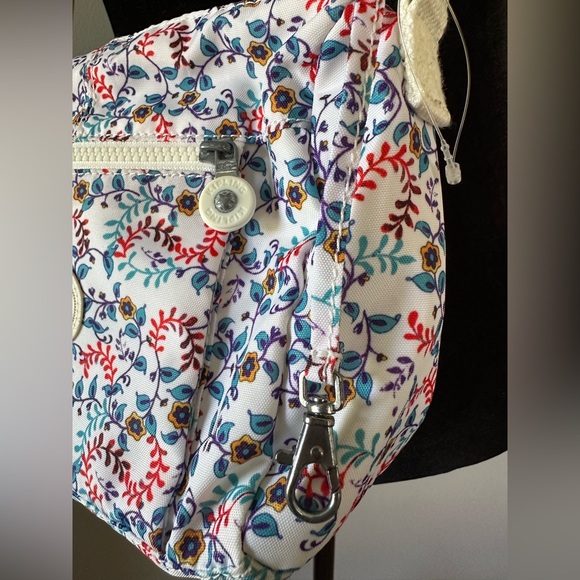 Kipling White and Blue Floral Crossbody Bag - Picture 3 of 11